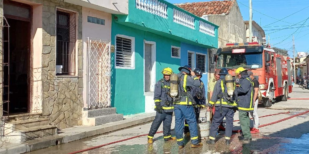 sancti spiritus, bomberos, accidente, gas licuado