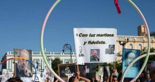 sancti spiritus, jose marti, marcha de las antorchas, desfile martiano