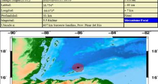 isla de la juventud, sismo, cenais