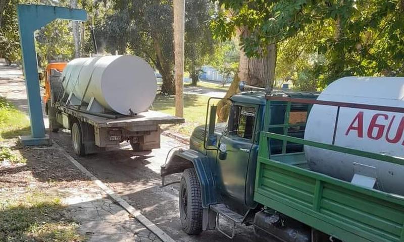 sancti spiritus, abasto de agua, agua en pipas, sequia, acueducto