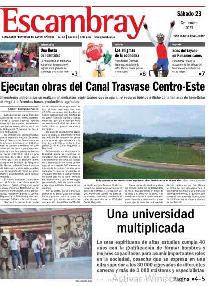 Escambray. Edición impresa 23 de septiembre