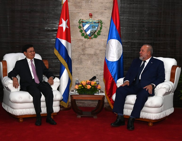 El presidente asiático se reunió también con Manuel Marrero Cruz, Primer Ministro de Cuba.