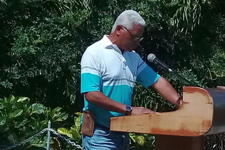 Guillermo Escobar Cabriales, secretario de la Comisión Provincial del Plan Turquino, destacó el aporte del Cuerpo de Guardabosques a la preservación de los bosques, la flora y la fauna cubanas.