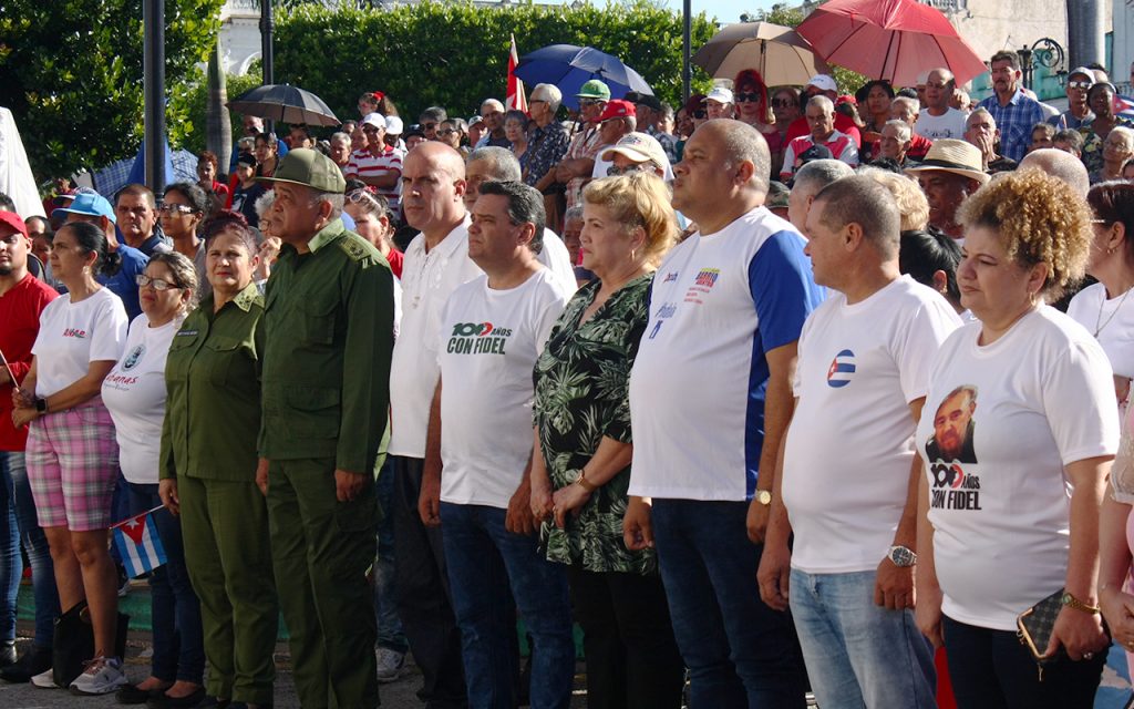 Las máximas autoridades del Partido y el Gobierno en la provincia asistieron a la conmemoración que tuvo replicas en todos los municipios del territorio.